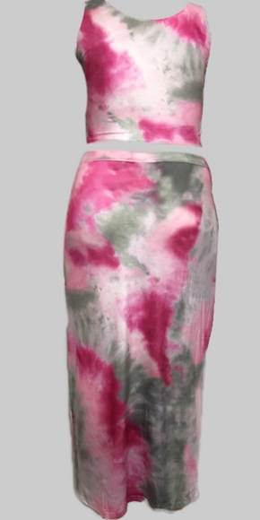 🔥HP🔥Nwot Tie die tye dye skirt top Summer Spring - Picture 4 of 4
